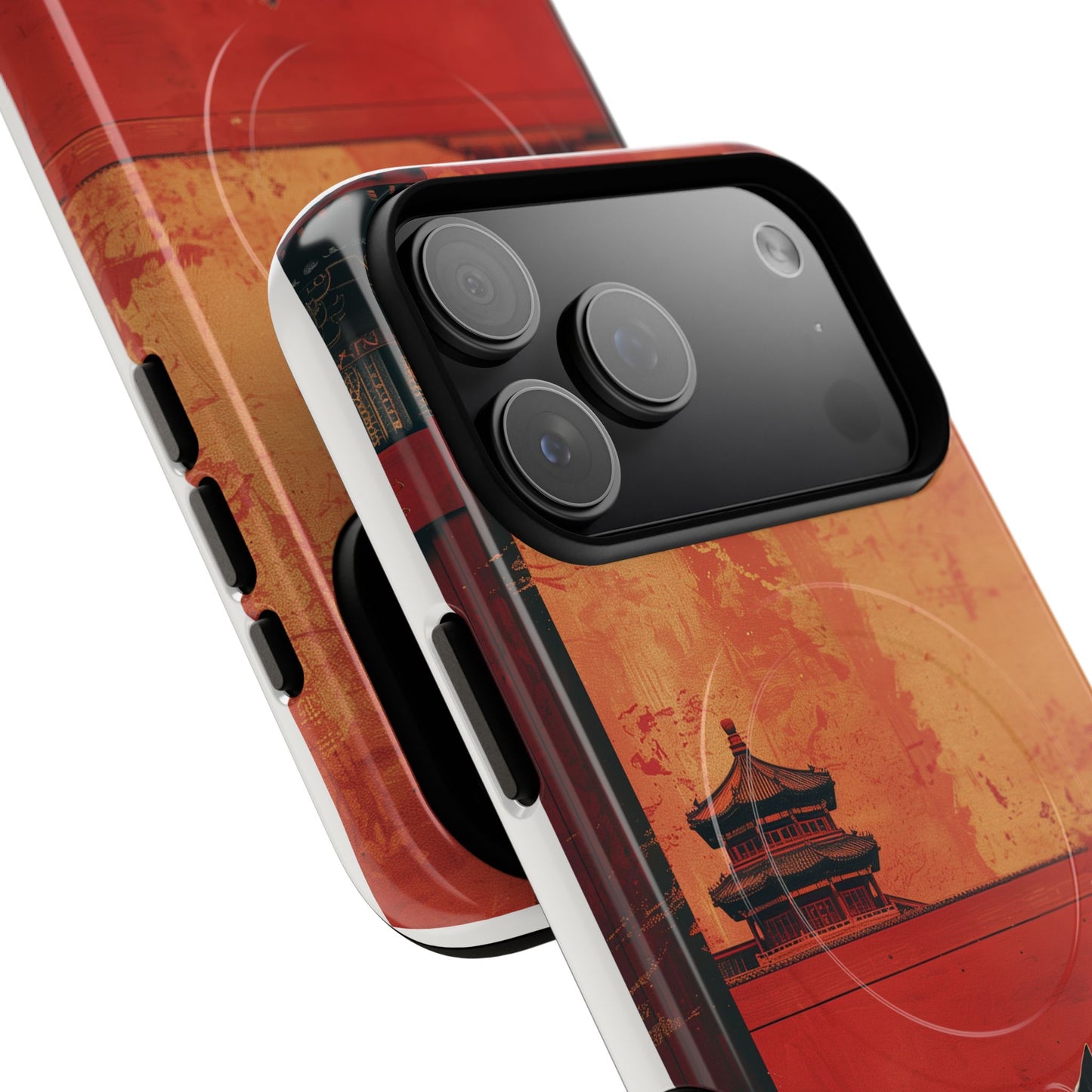 Magnetic Phone Case - Artistic Cat Design