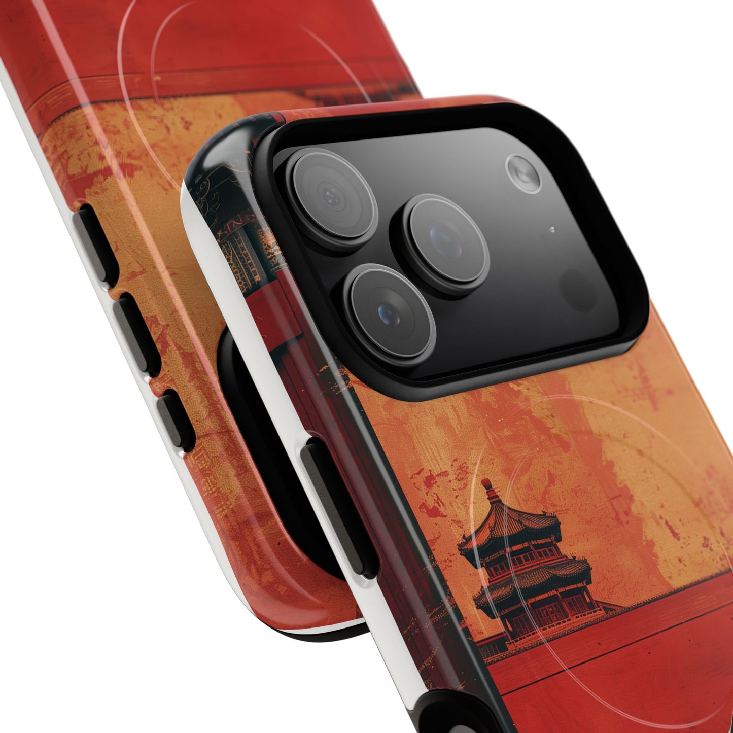 Magnetic Phone Case - Artistic Cat Design