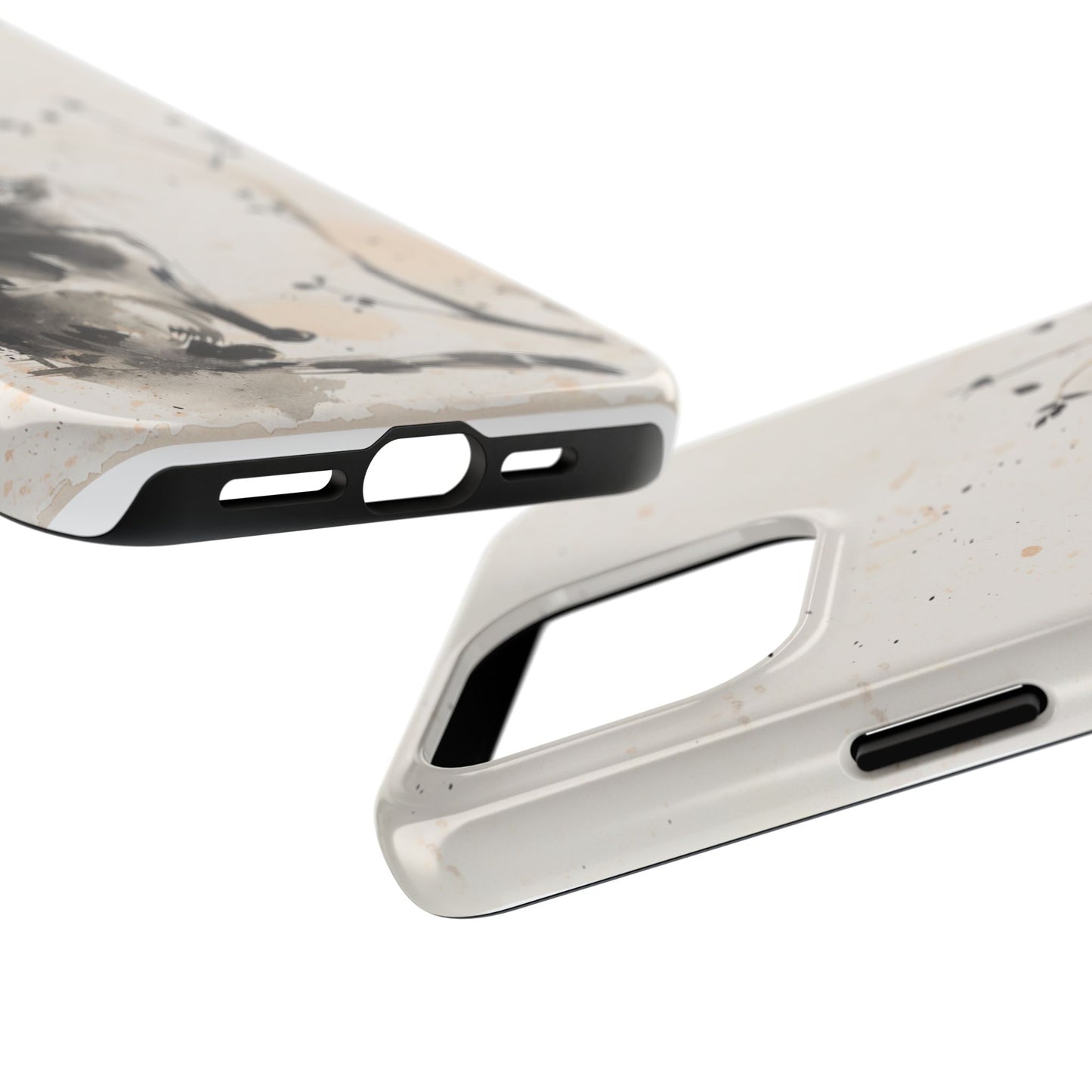 Ink-Wash Cat iPhone Case | Minimalist Oriental Art Phone Cover | Zen Aesthetic Gift