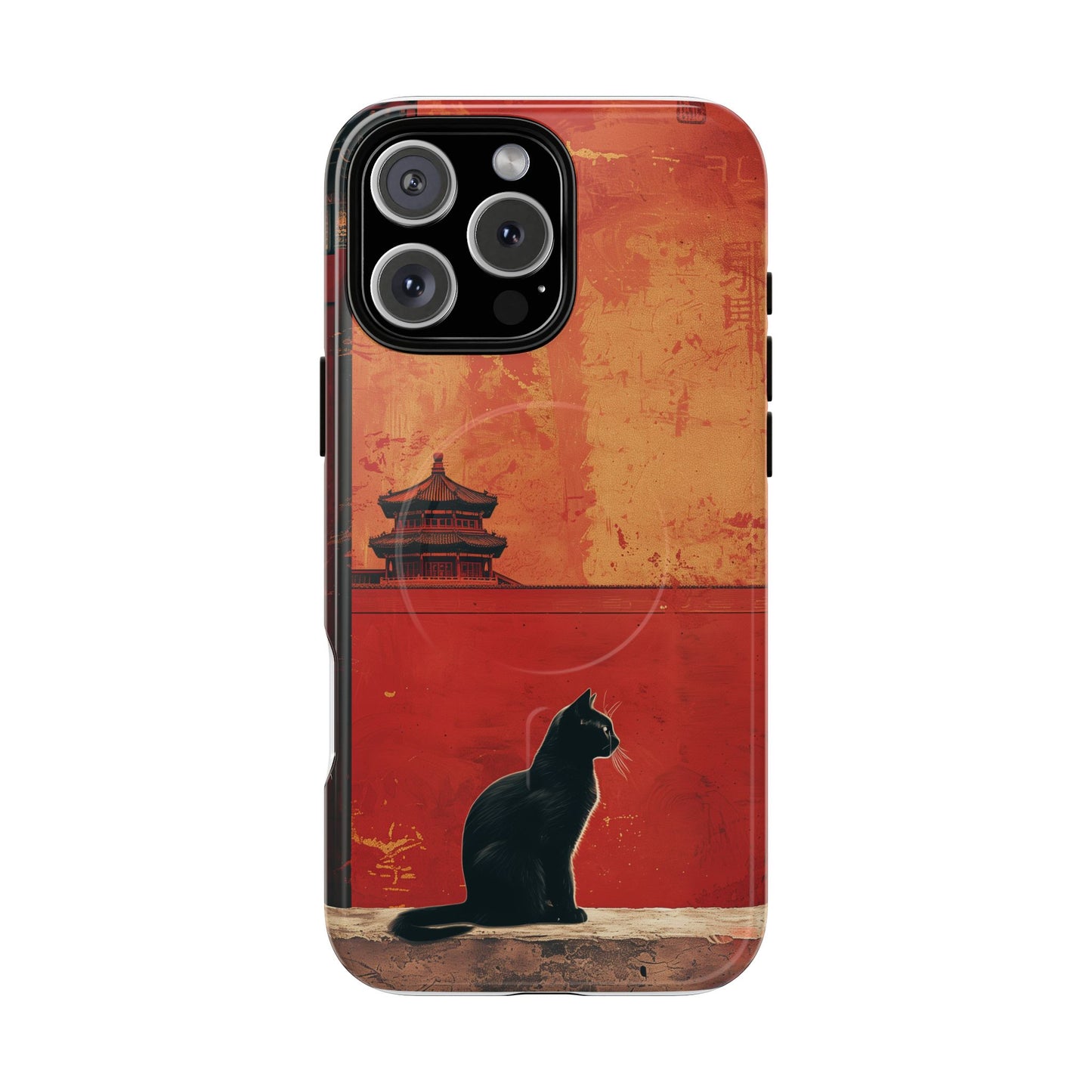 Magnetic Phone Case - Artistic Cat Design