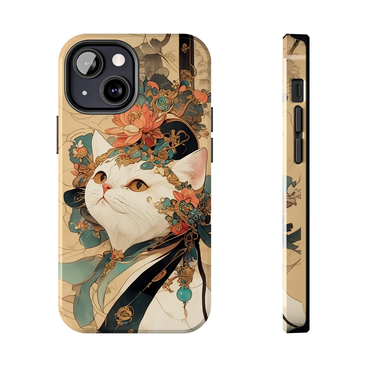 Oriental Cat Phone Case · Tang Dynasty Aesthetic · Art × Tech Fusion