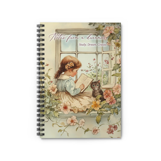 Whimsical Floral Spiral Notebook - "Notes from the Heart"