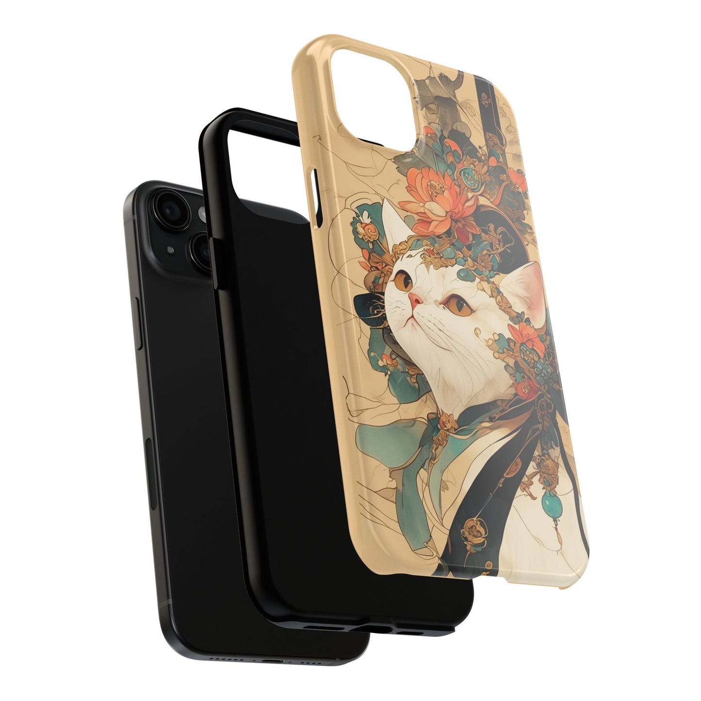 Oriental Cat Phone Case · Tang Dynasty Aesthetic · Art × Tech Fusion