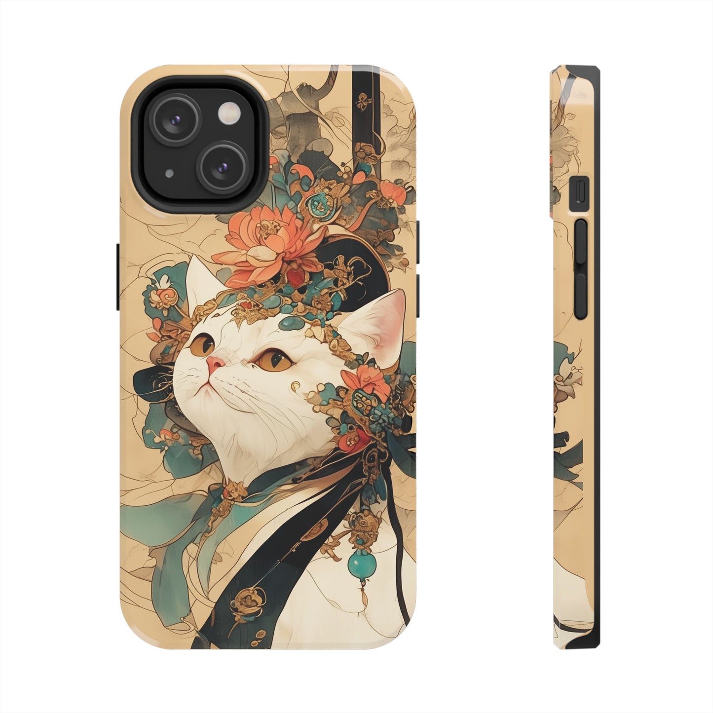 Oriental Cat Phone Case · Tang Dynasty Aesthetic · Art × Tech Fusion