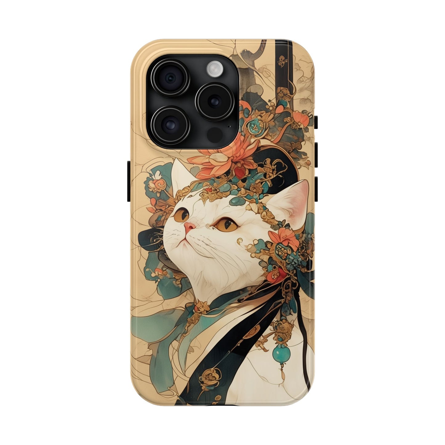 Oriental Cat Phone Case · Tang Dynasty Aesthetic · Art × Tech Fusion