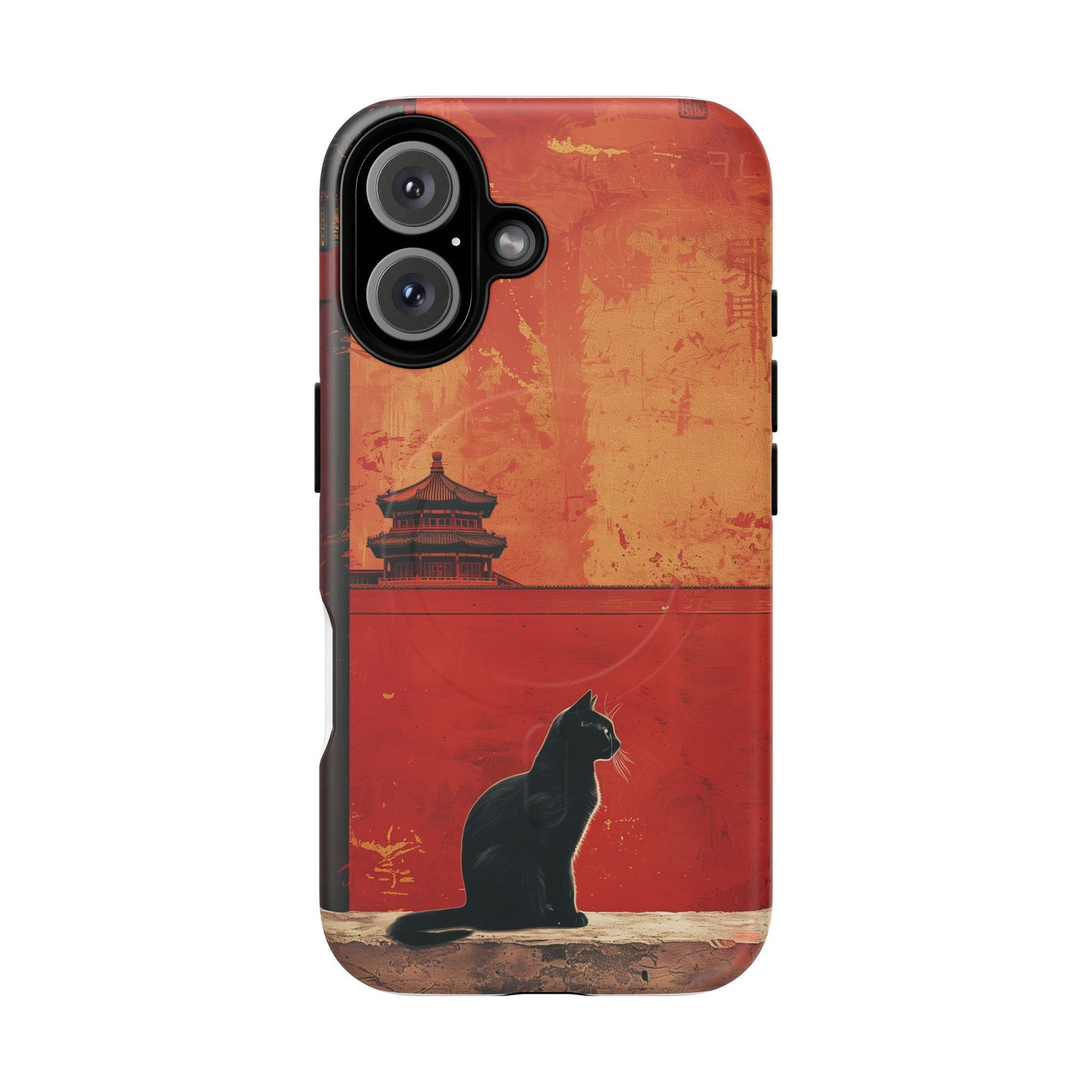 Magnetic Phone Case - Artistic Cat Design