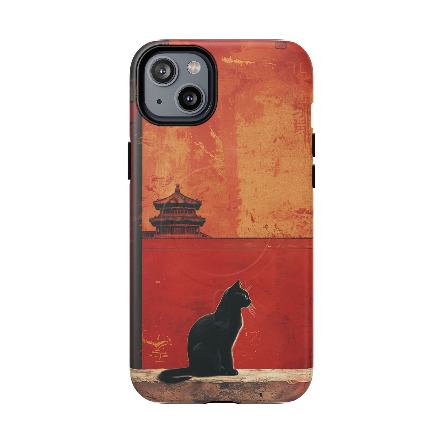 Magnetic Phone Case - Artistic Cat Design