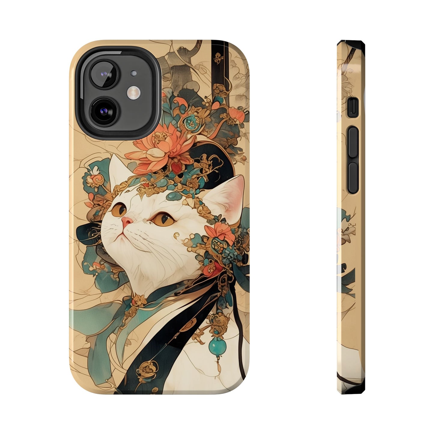 Oriental Cat Phone Case · Tang Dynasty Aesthetic · Art × Tech Fusion