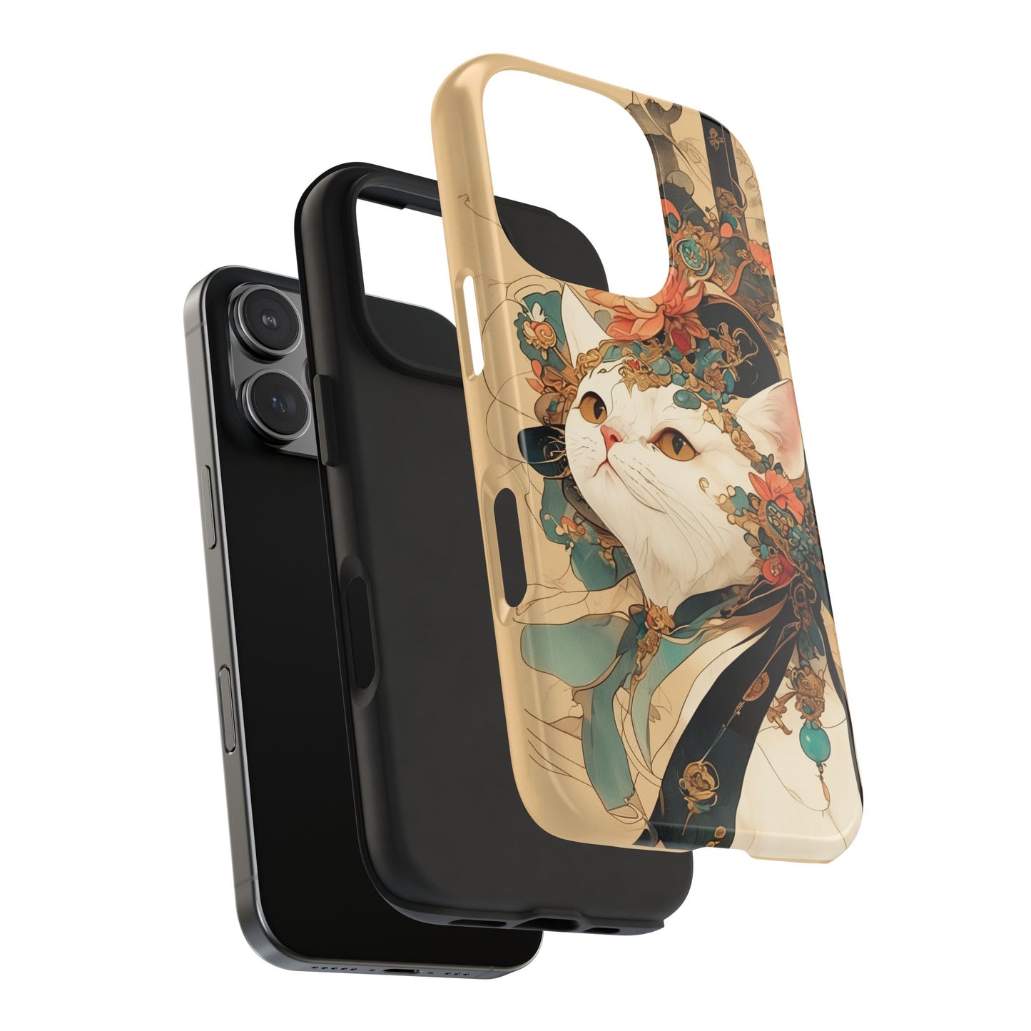Oriental Cat Phone Case · Tang Dynasty Aesthetic · Art × Tech Fusion
