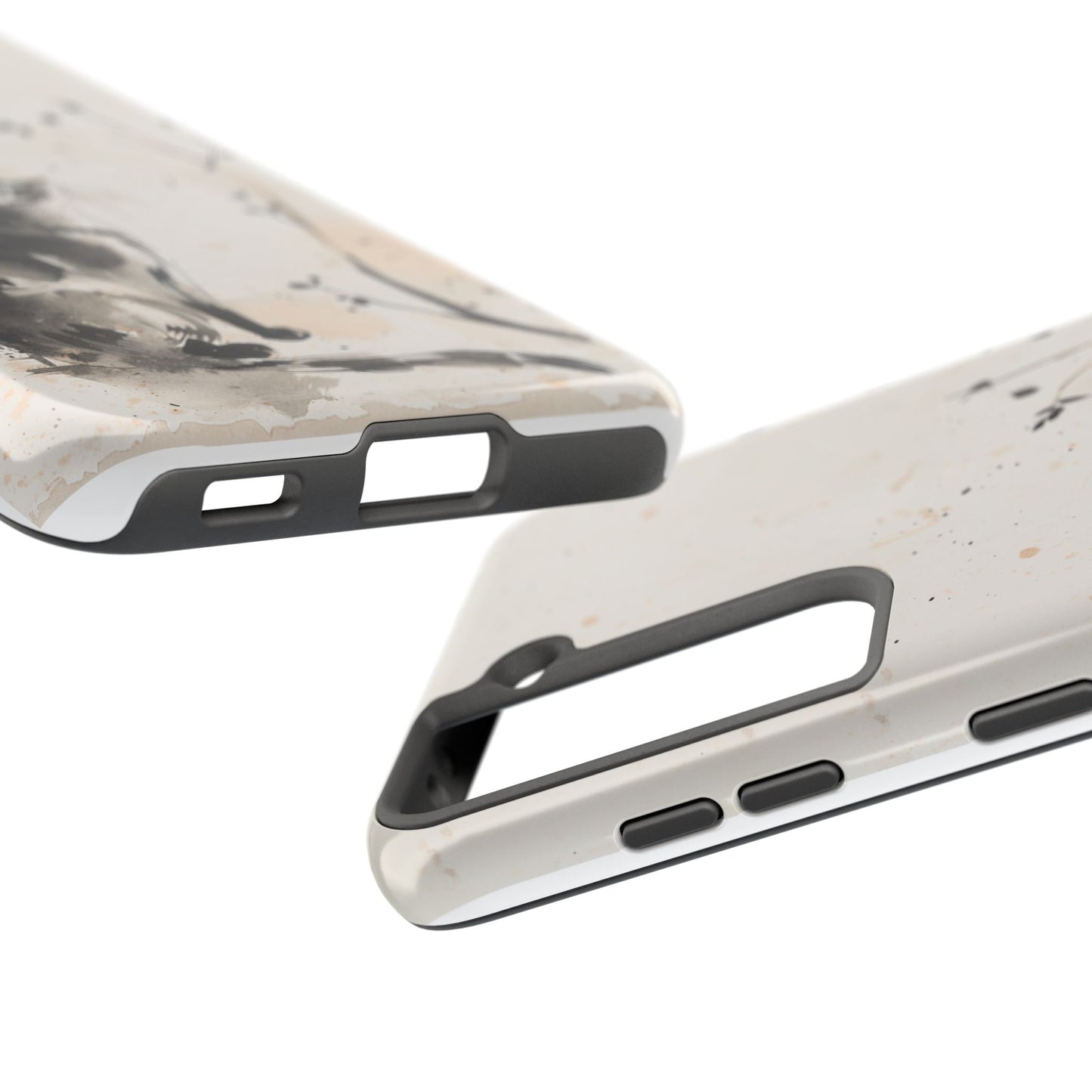 Ink-Wash Cat iPhone Case | Minimalist Oriental Art Phone Cover | Zen Aesthetic Gift