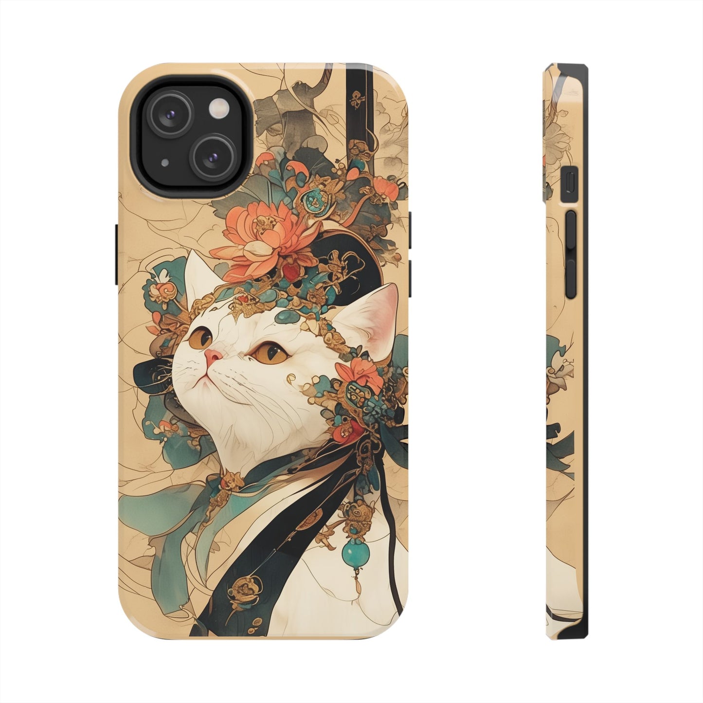 Oriental Cat Phone Case · Tang Dynasty Aesthetic · Art × Tech Fusion