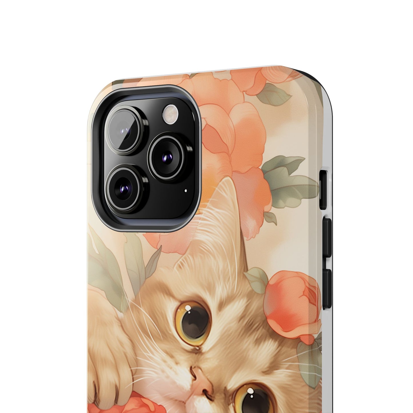 "Peony Guardian" - Floral Cat Phone Case | Tang Dynasty Elegance Meets Daily Protection