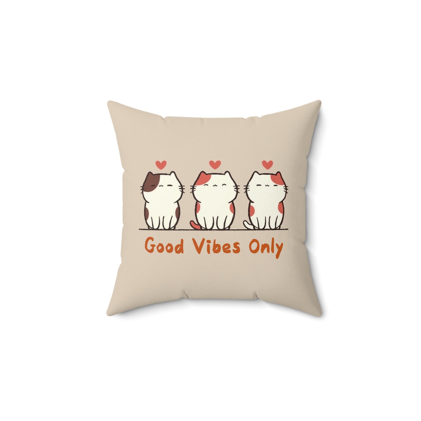 Good Vibes Only Cat Pillow